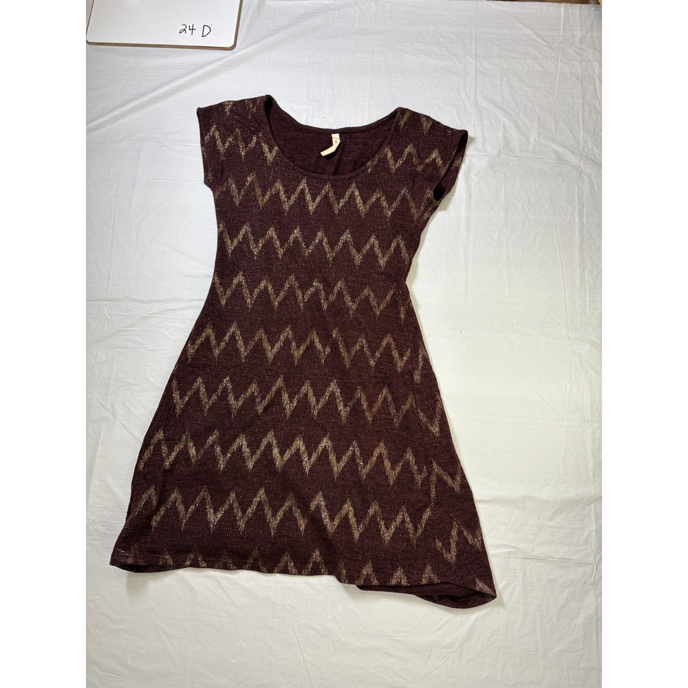 Womens My Beloved Maroon/Gold short sleeve dress, size‎ Large (L)